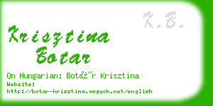 krisztina botar business card